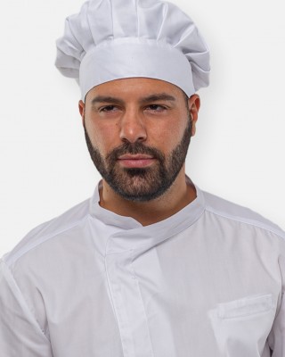 AXON RUFFLE Cooking Hat in White and Black