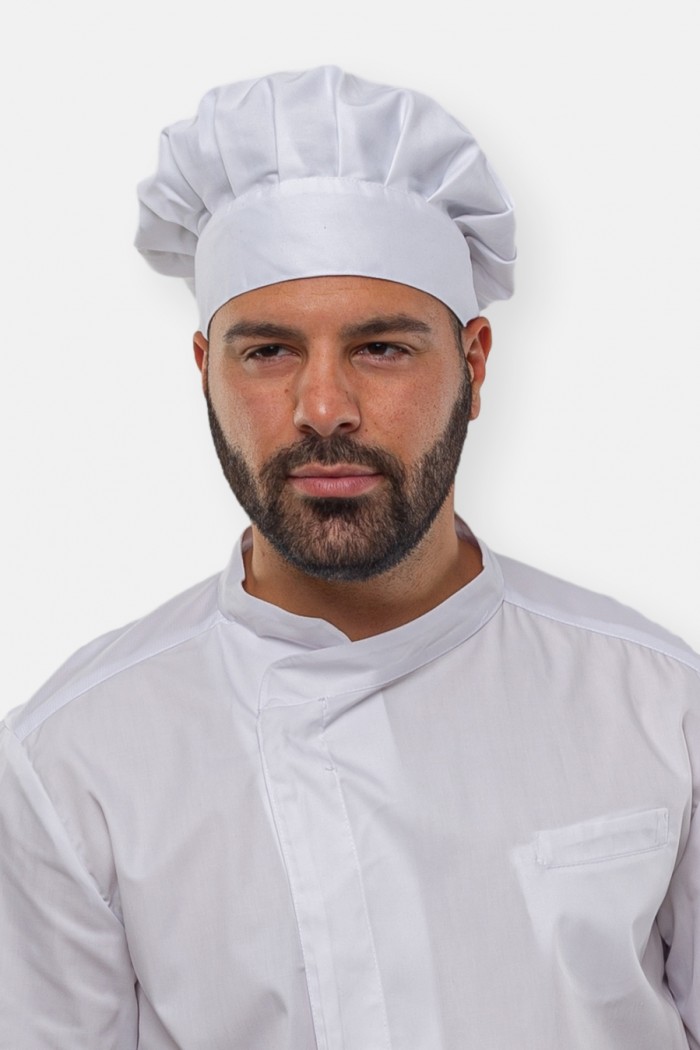 AXON RUFFLE Cooking Hat in White and Black