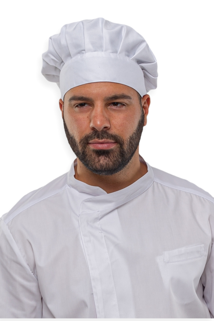 AXON RUFFLE Cooking Hat in White and Black