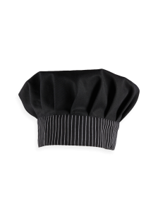 Cook's hat with stripes AXON CHAPEAU Black Cook's hat with stripes AXON CHAPEAU Black