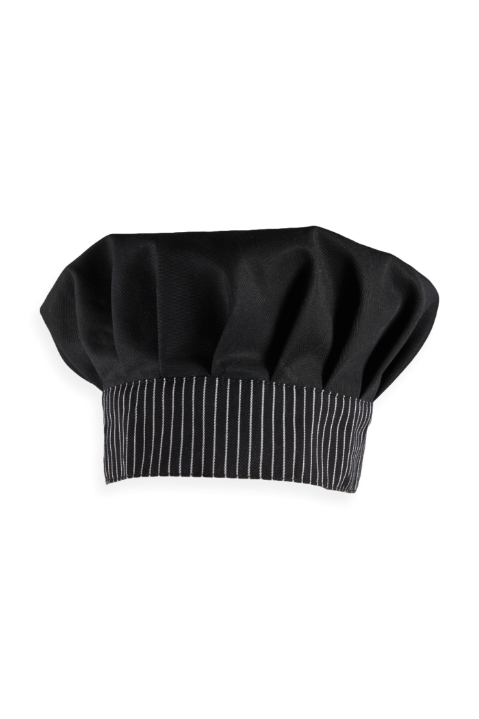 Cook's hat with stripes AXON CHAPEAU Black