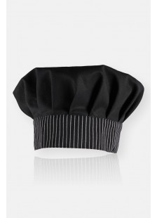 Cook's hat with stripes AXON CHAPEAU Black Cook's hat with stripes AXON CHAPEAU Black