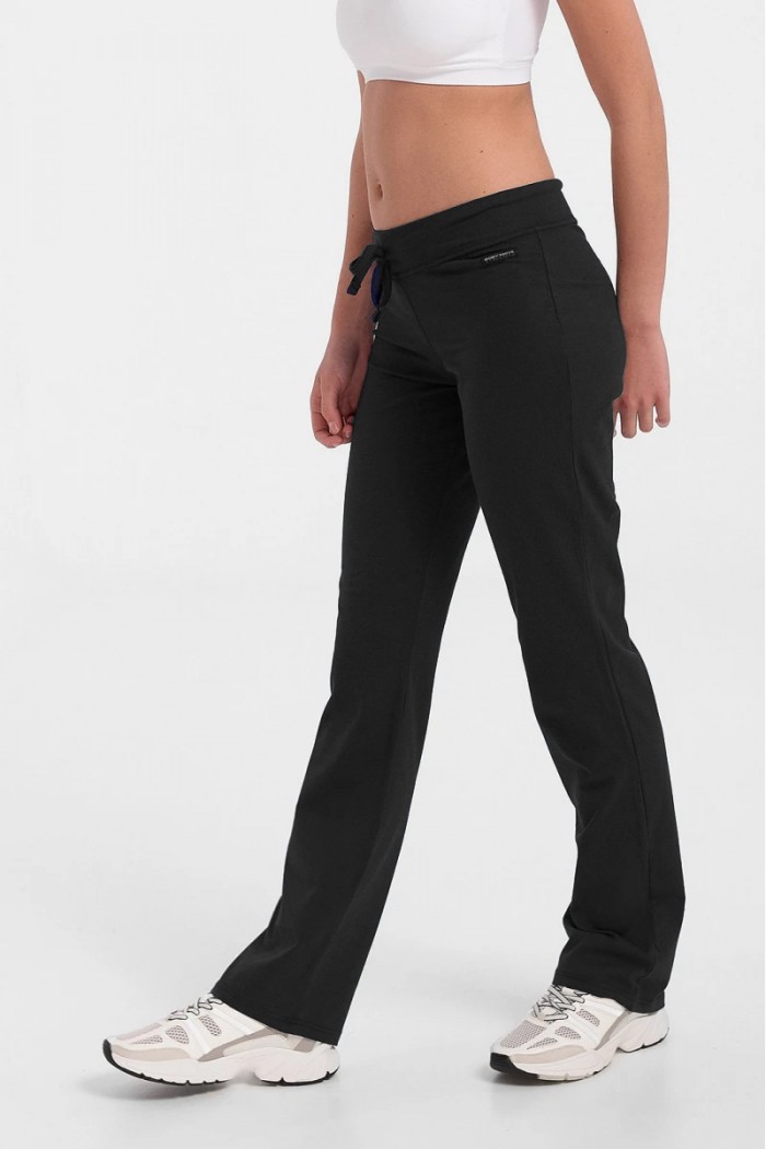 Women's slim fit Body Move form-fitting pants BLACK
