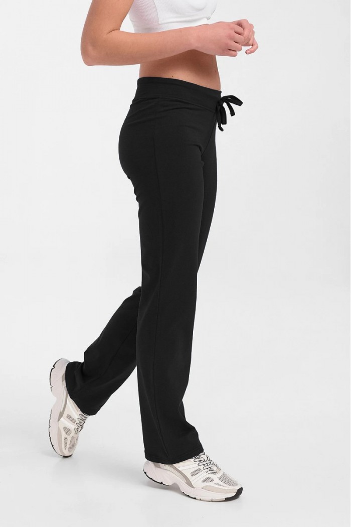 Women's slim fit Body Move form-fitting pants BLACK