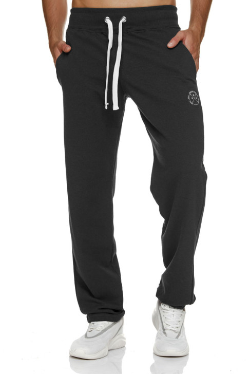 BODY MOVE 1120 straight trousers Black