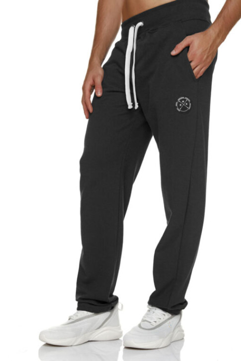 BODY MOVE 1120 straight trousers Black