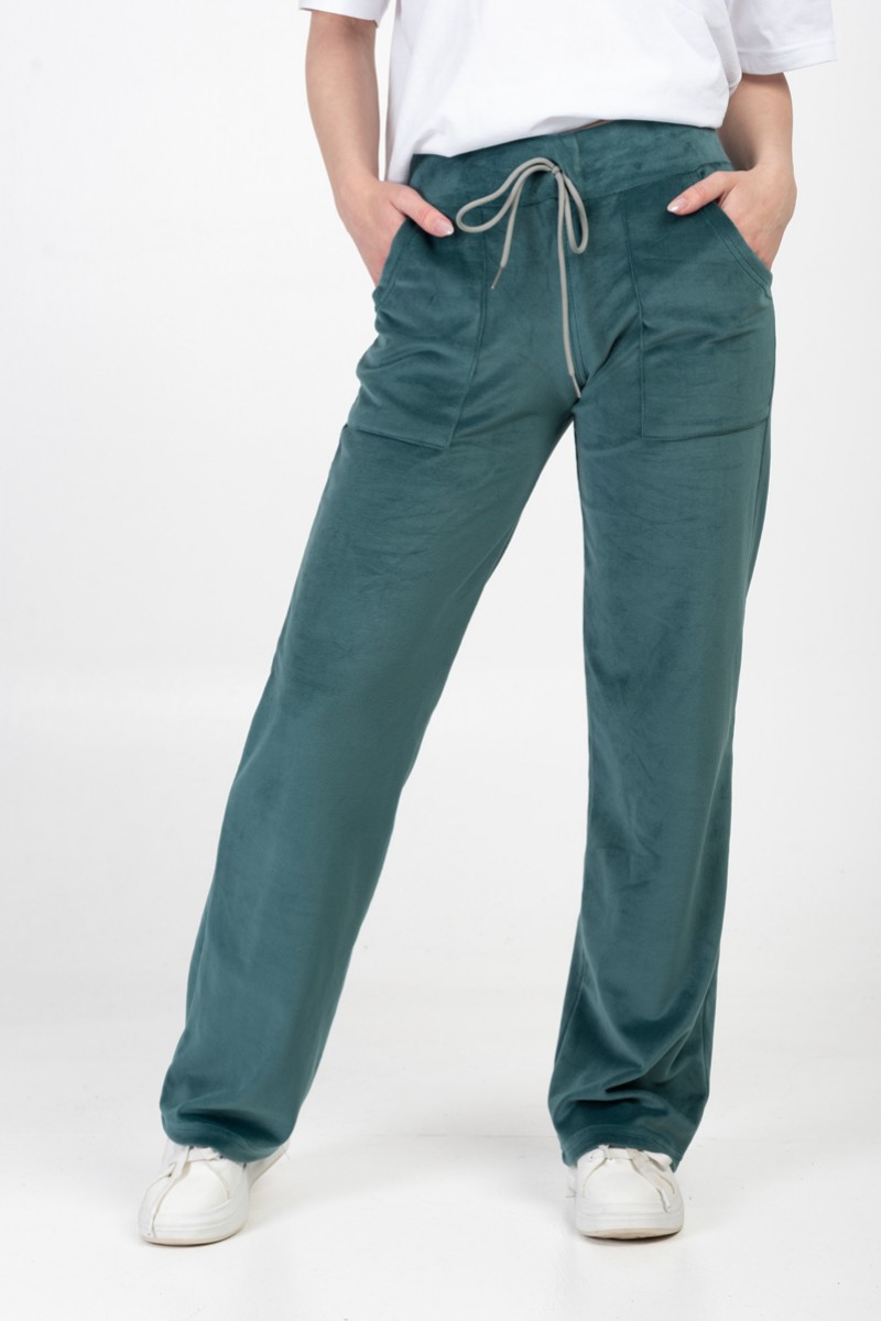 Pants velvet straight elastic velvet trousers KYPARISSI 1280