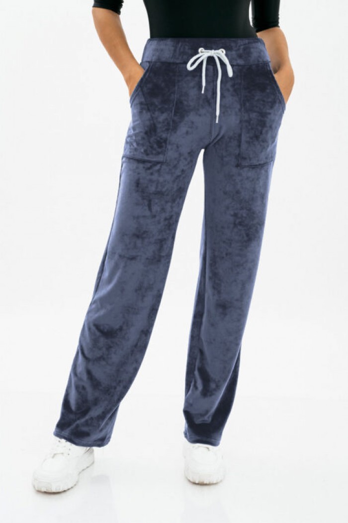 Velvet straight elastic pants RAF 1280