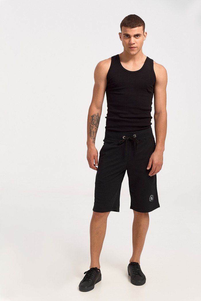 Mens cotton shorts BODY MOVE 1290 BLACK