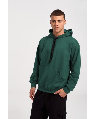 Hooded blouse BODY MOVE 1312 GREEN