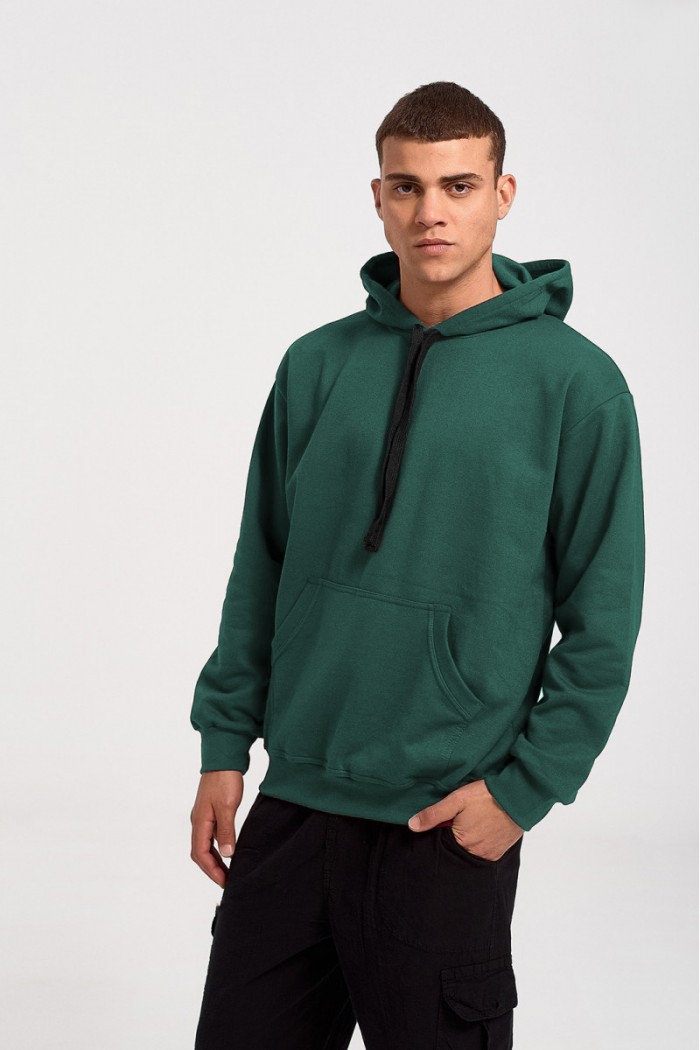 Hooded blouse BODY MOVE 1312 GREEN