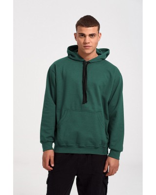Hooded blouse BODY MOVE 1312 GREEN