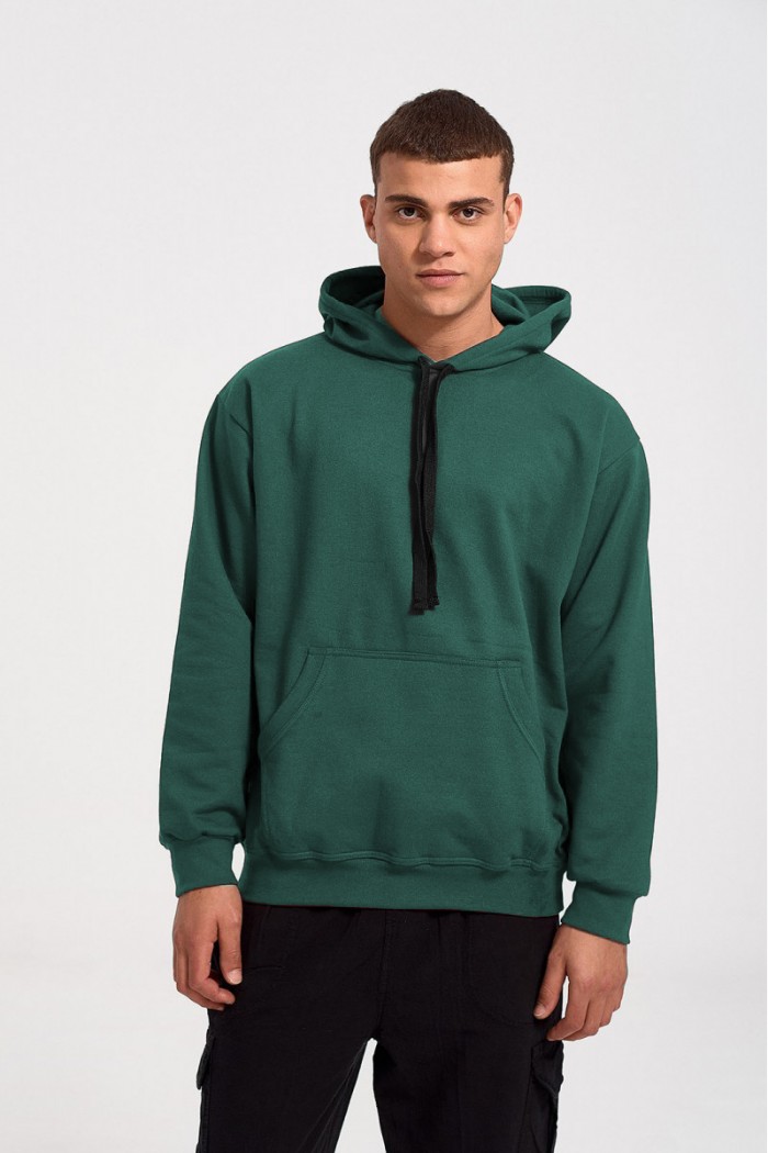 Hooded blouse BODY MOVE 1312 GREEN