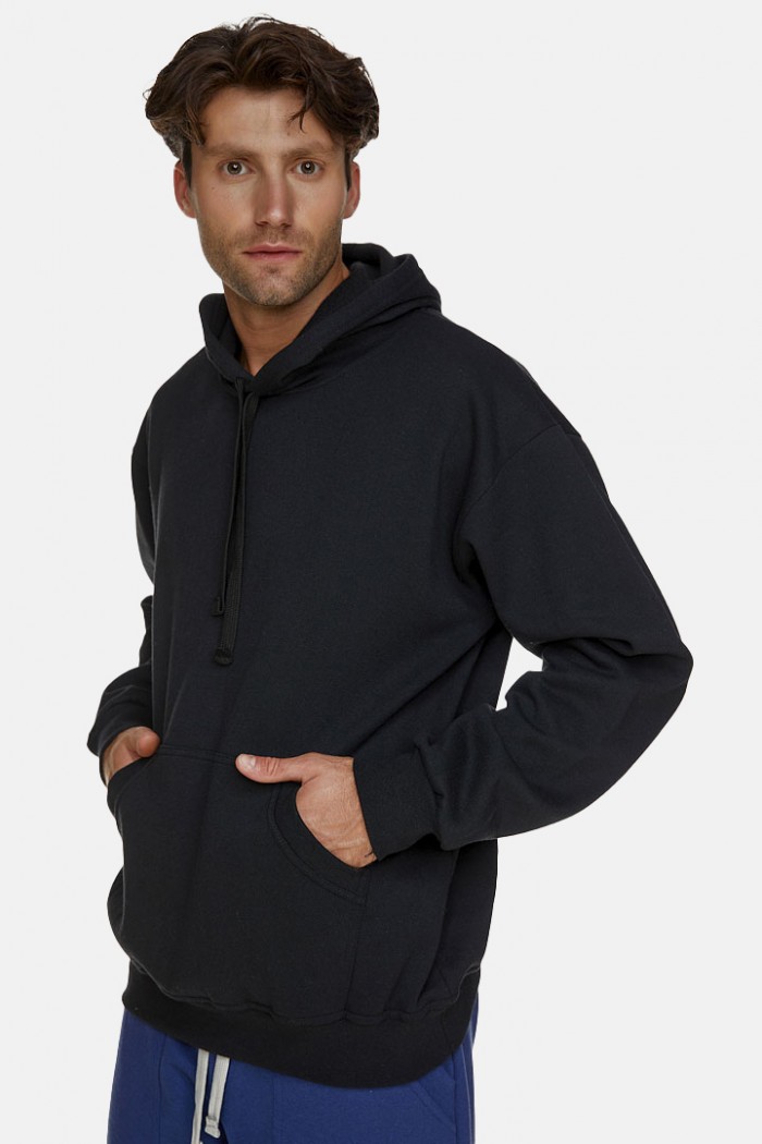 Hooded BODY MOVE 1312 Black