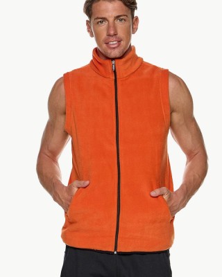 Ärmellose Fleece-Strickjacke BODY MOVE 1364 PORTOOKALI