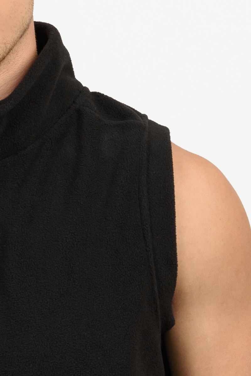 Ärmellose Fleece-Strickjacke BODY MOVE 1364 BLACK Ärmellose Fleece-Strickjacke BODY MOVE 1364 BLACK