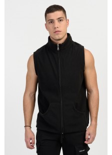 Ärmellose Fleece-Strickjacke BODY MOVE 1364 BLACK Ärmellose Fleece-Strickjacke BODY MOVE 1364 BLACK