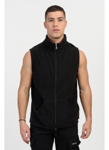 Ärmellose Fleece-Strickjacke BODY MOVE 1364 BLACK Ärmellose Fleece-Strickjacke BODY MOVE 1364 BLACK
