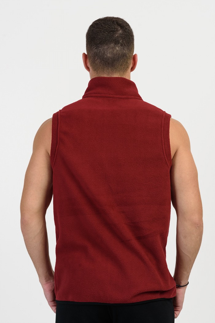 Sleeveless Fleece cardigan BODY MOVE 1364 BORDO