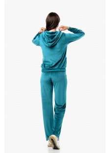Velour Elastic Overalls Body Move Set 1366 PETROL