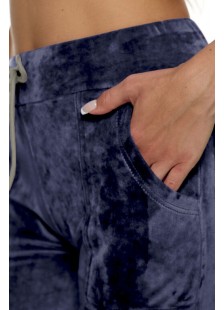 Body Move 1366 Velour Elastic Overalls Set - BLUE DROPS