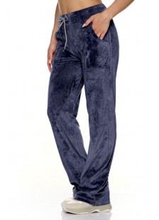 Body Move 1366 Velour Elastic Overalls Set - BLUE DROPS