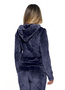 Body Move 1366 Velour Elastic Overalls Set - BLUE DROPS