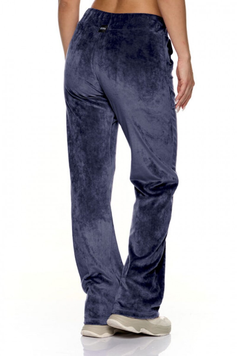 Body Move 1366 Velour Elastic Overalls Set - BLUE DROPS