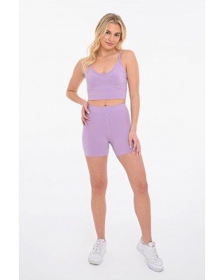 Ποδηλατικό κολάν κοντό BODY MOVE 1384 LILAC