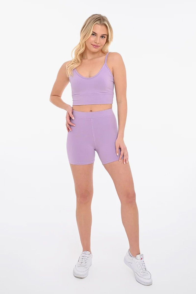 Short cycling tights BODY MOVE 1384 LILAC