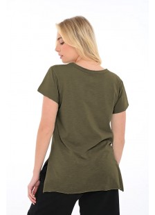 Women's blouse BODY MOVE Flame 1390 HAKI Women's blouse BODY MOVE Flame 1390 HAKI