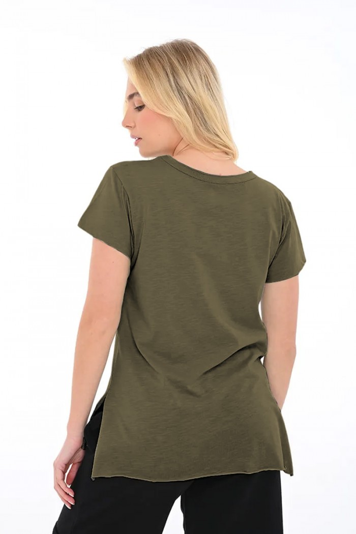 Women's blouse BODY MOVE Flame 1390 HAKI