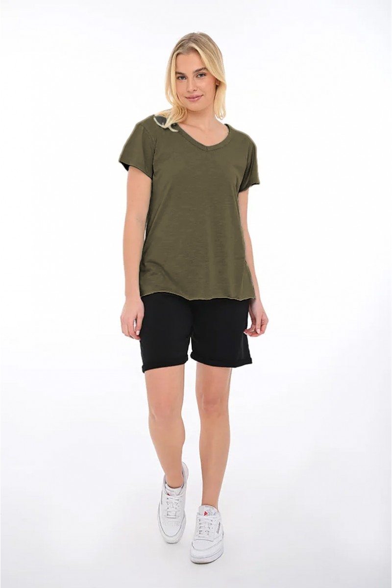 Women's blouse BODY MOVE Flame 1390 HAKI Women's blouse BODY MOVE Flame 1390 HAKI