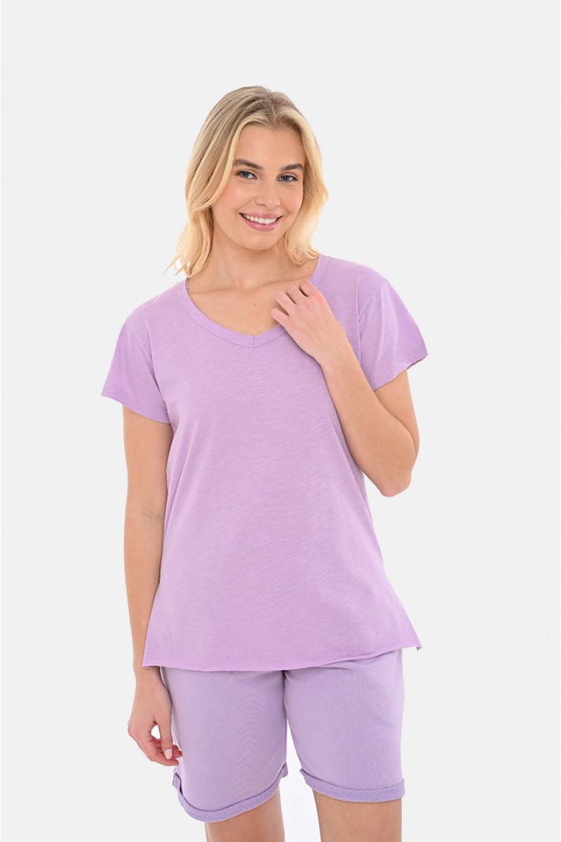 Women's blouse BODY MOVE Flame 1390 LILA Women's blouse BODY MOVE Flame 1390 LILA