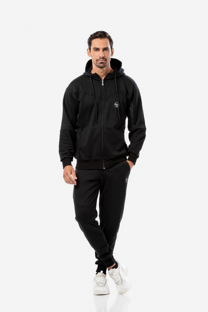 Strickjacke Sweatshirt Triclon OLYMPIC CHALLENGER 1420 BLACK