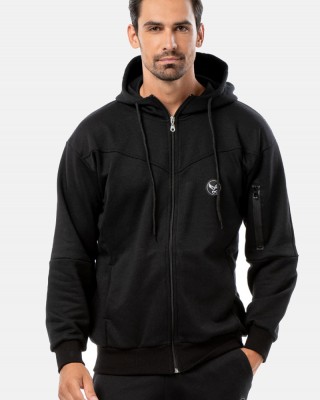 Strickjacke Sweatshirt Triclon OLYMPIC CHALLENGER 1420 BLACK