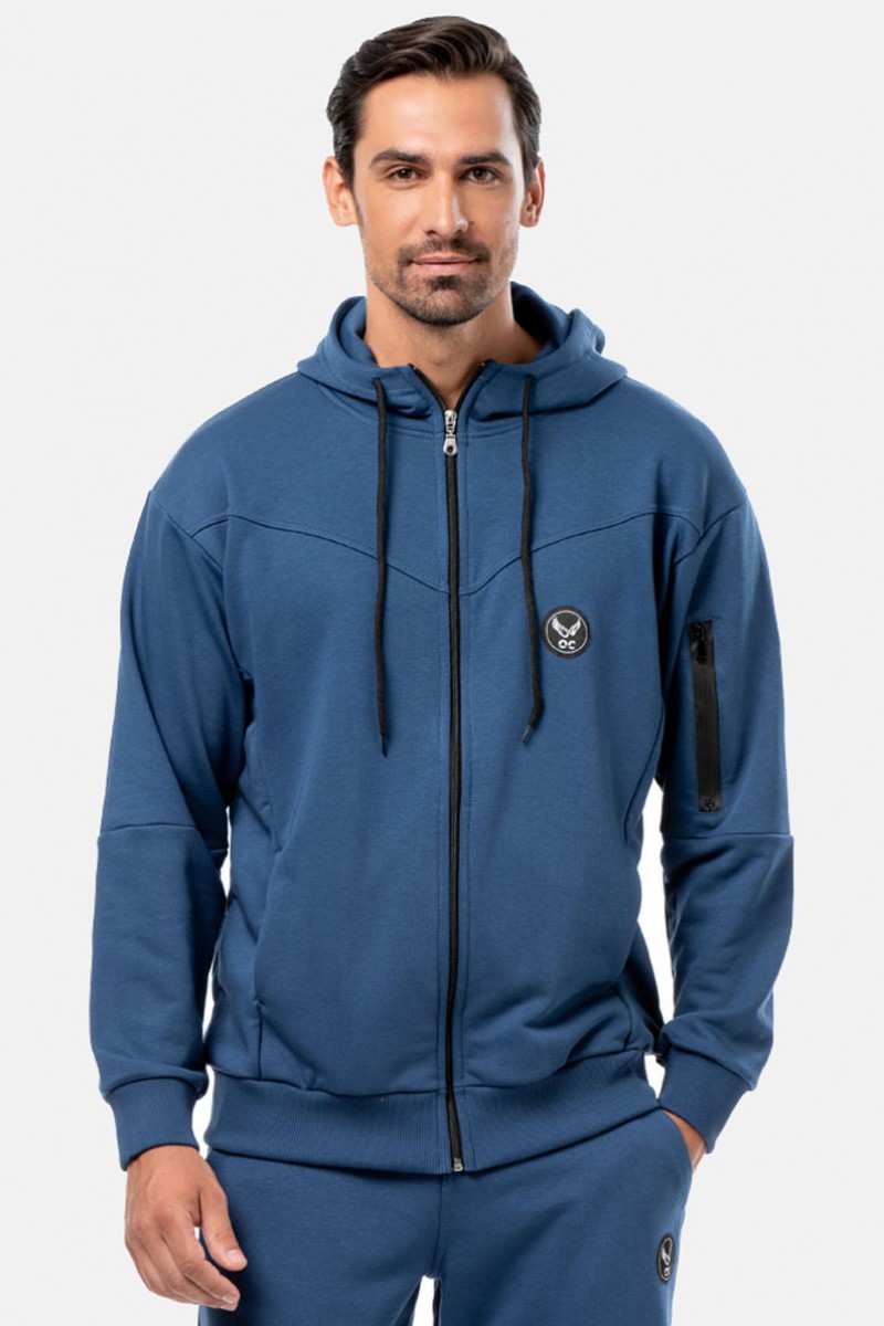 Cardigan sweatshirt Triclon OLYMPIC CHALLENGE 1420 BLUE RAF