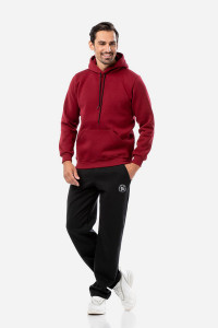 Black BODY MOVE straight-leg sweatpants 1426-BLACK with pockets