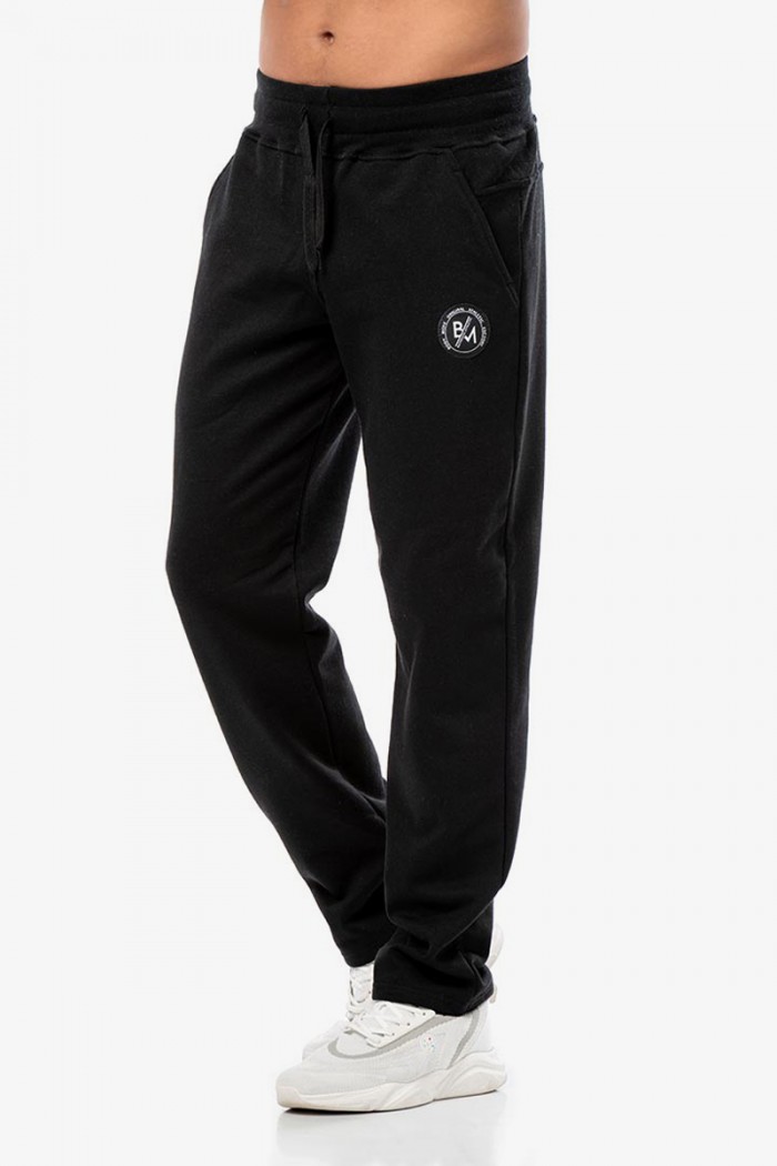 Sweatpants straight hoodie BODY MOVE 1426 BLACK