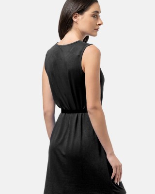 Ärmelloses Kleid Viscoze BODY MOVE 1441 BLACK