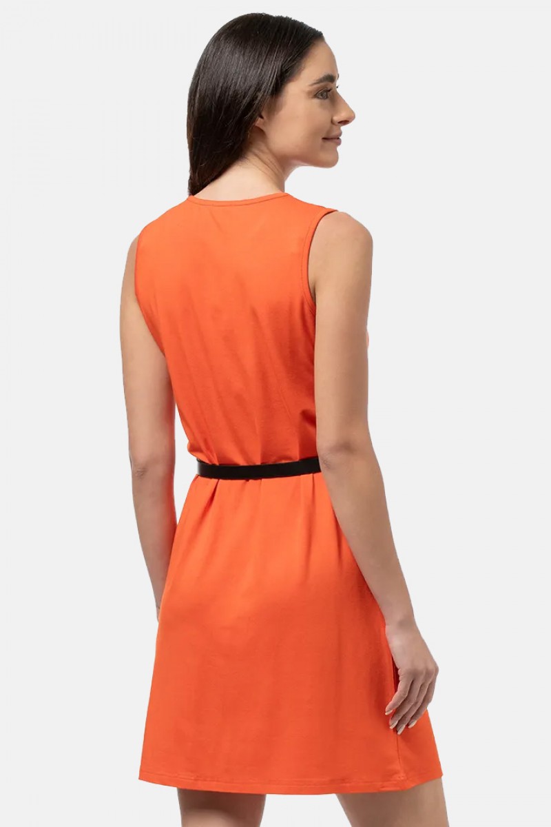 Sleeveless dress Viscoze BODY MOVE 1441 PORTOOKALI