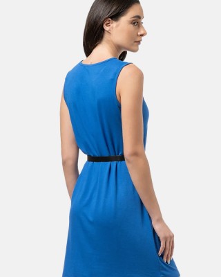 Ärmelloses Kleid Viscoze BODY MOVE 1441 BLUE ROOE