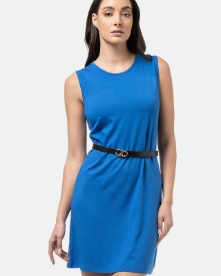Ärmelloses Kleid Viscoze BODY MOVE 1441 BLUE ROOE