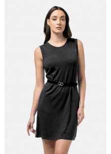 Ärmelloses Kleid Viscoze BODY MOVE 1441 BLACK