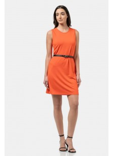Ärmelloses Kleid Viscoze BODY MOVE 1441 PORTOOKALI