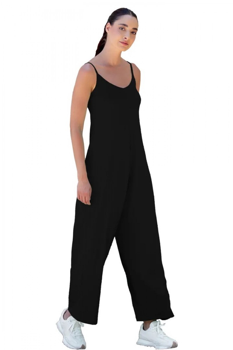 One-piece jumpsuit fine BLACK 1457
