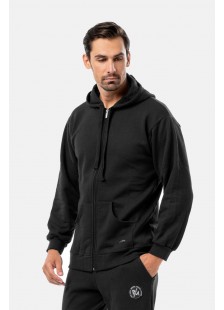 Herren-Kapuzenstrickjacke BODY MOVE 173 BLACK Herren-Kapuzenstrickjacke BODY MOVE 173 BLACK