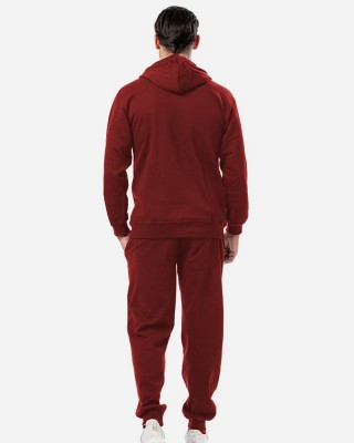 Herren-Kapuzenstrickjacke BODY MOVE 173 BORDO