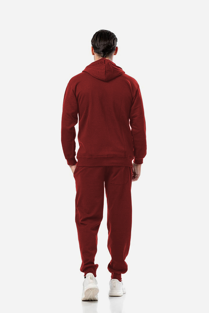 Herren-Kapuzenstrickjacke BODY MOVE 173 BORDO
