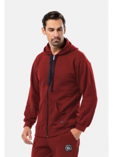 Herren-Kapuzenstrickjacke BODY MOVE 173 BORDO Herren-Kapuzenstrickjacke BODY MOVE 173 BORDO